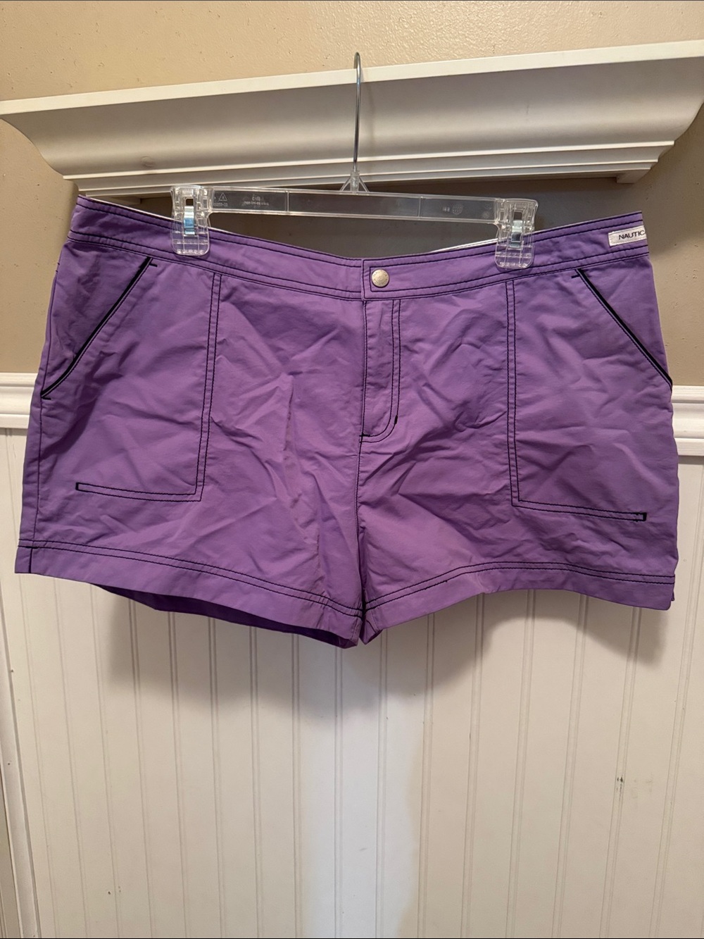 Nautica Purple Athletic Swim Short with Contrast Trim